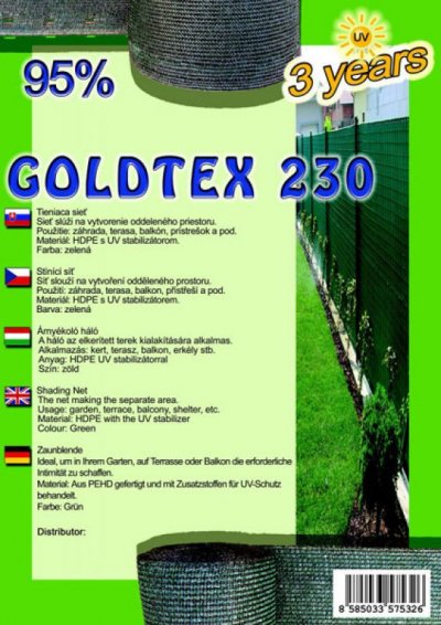 TIENIACA SIEŤ GOLDTEX 120 CM 95% (50M) 230g/m2